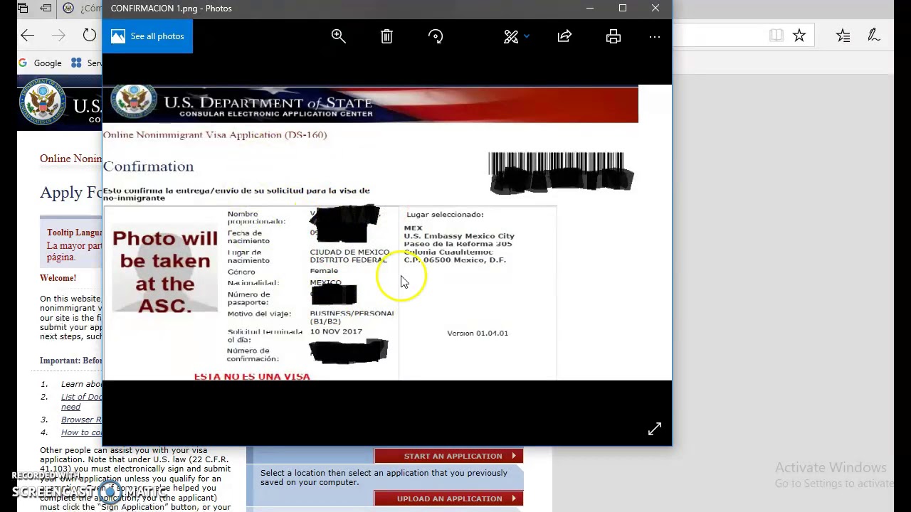 RENOVACION VISA AMERICANA B1 / B2