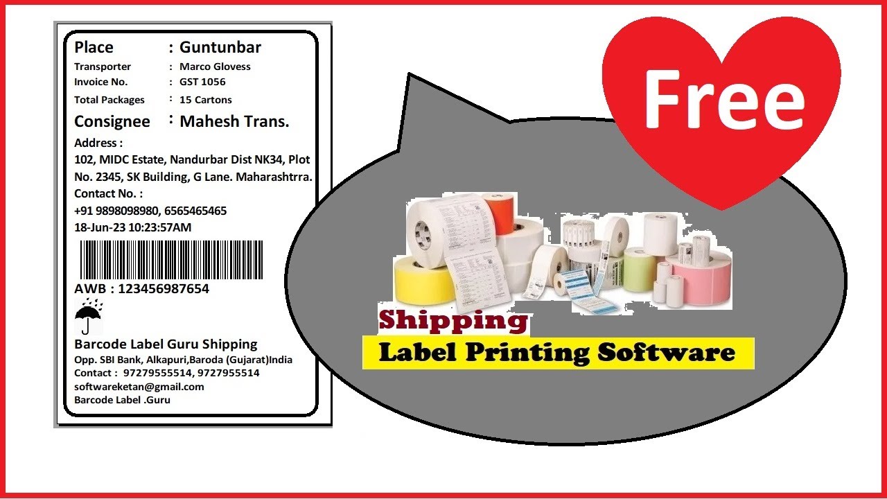 Shipping Label printing Software Free Lifetime