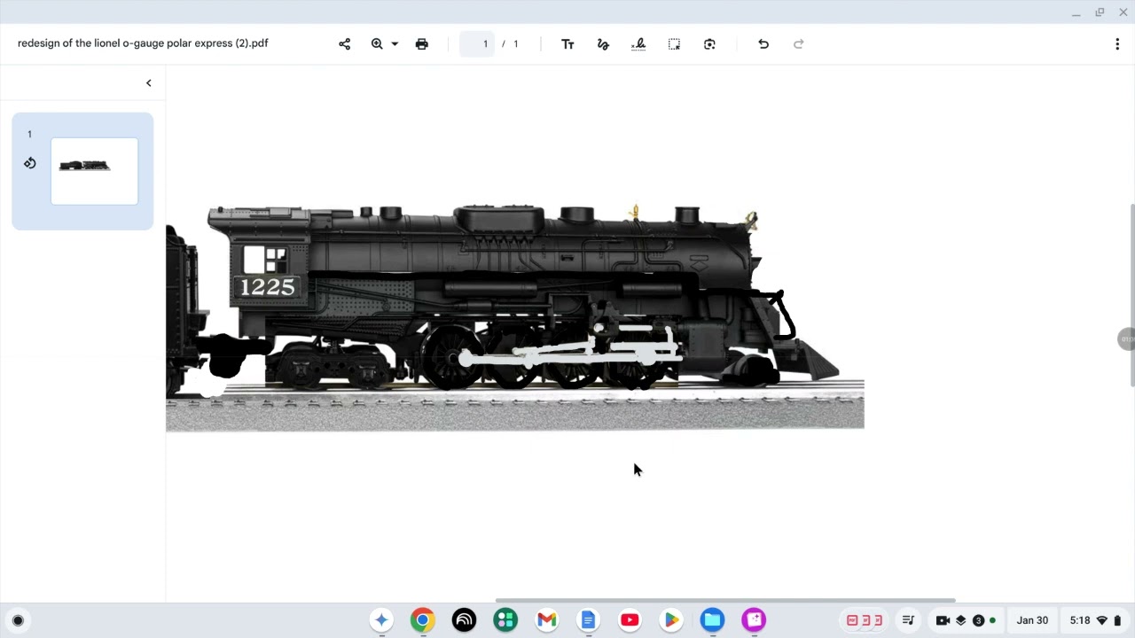 What the Lionel lionchief plus 2.0 or legacy polar express should look like with new tooling
