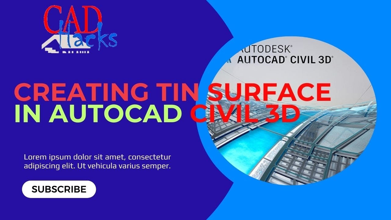 How to create TIN Surface from CSV file data in AutoCAD civil3D Part 1