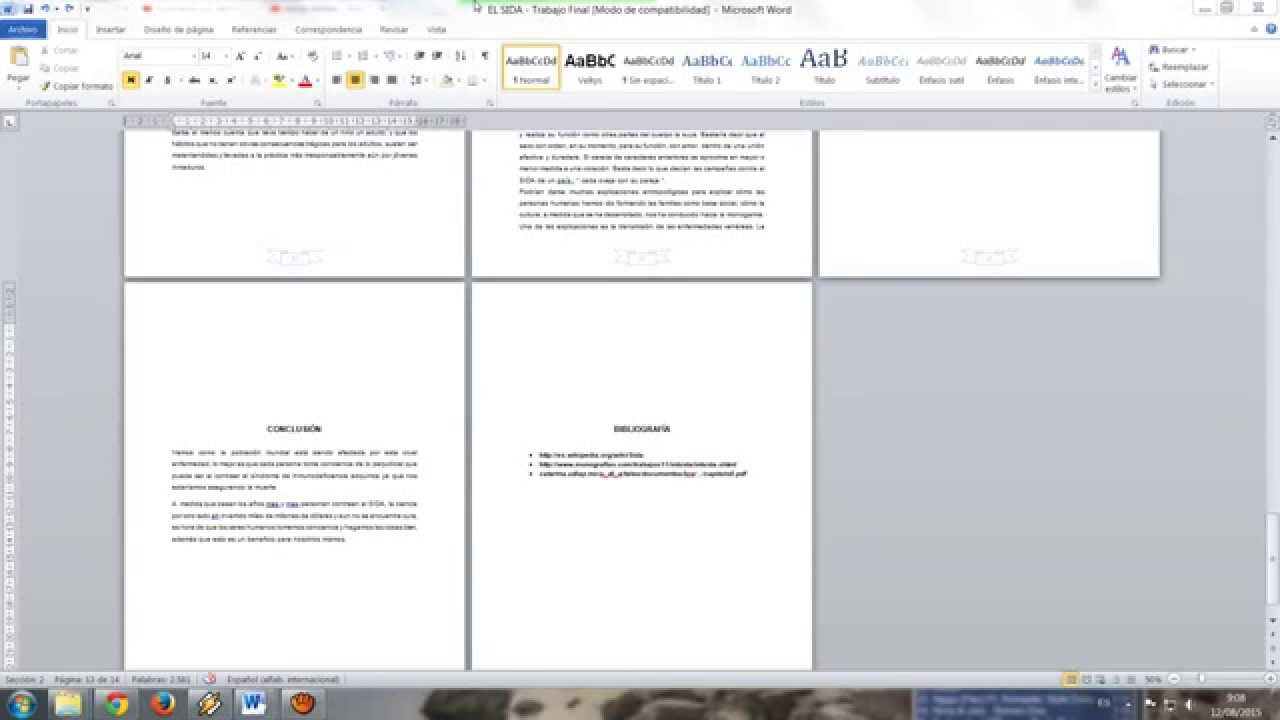Quitar Numeración a las ultimas paginas (WORD)