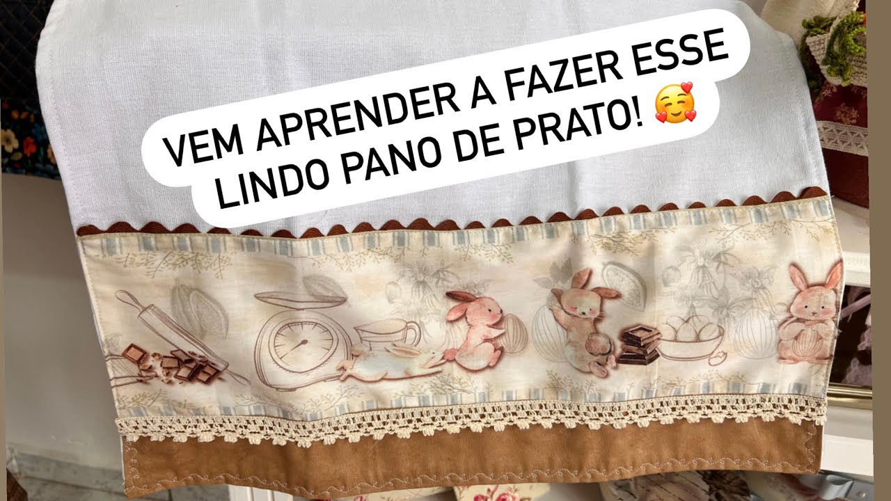 Pano de prato para a Páscoa! 🥰🐰