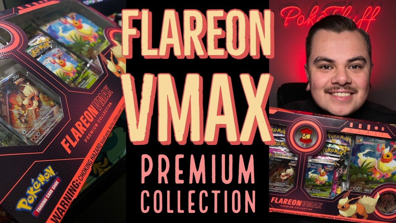 Things get heated within this FLAREON VMAX PREMIUM COLLECTION BOX
