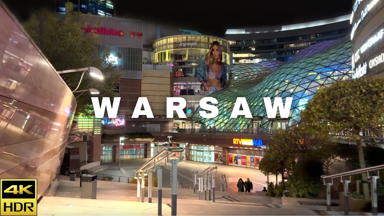 🌃 Warsaw Night Walk 🚶‍♂️🌙 | POLAND 🇵🇱 Nov 2024 | 4K HDR