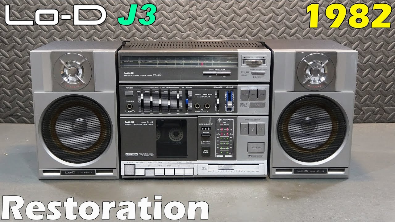 Lo-D J3 Stereo Cassette Tuner Amplifier Speaker Restoration