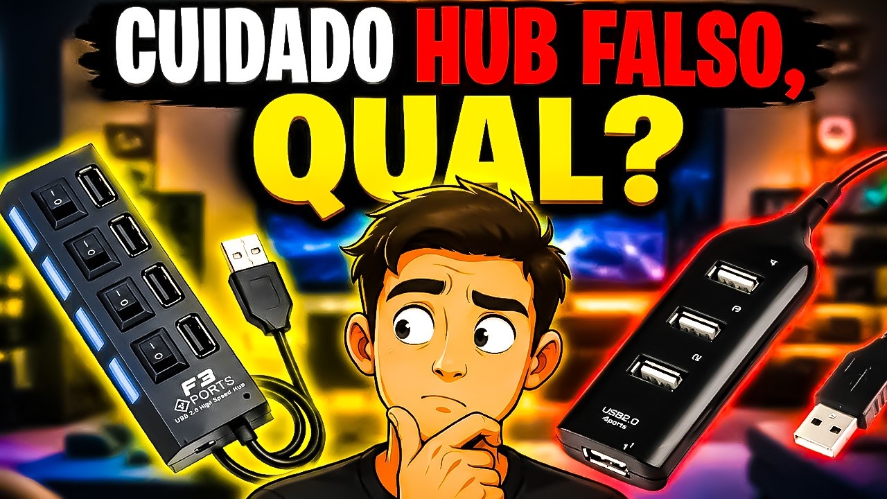 HUB falso que SÓ FUNCIONA um dispositivo por vez tem como  consertar? TESTE pendrive, mouse juntos