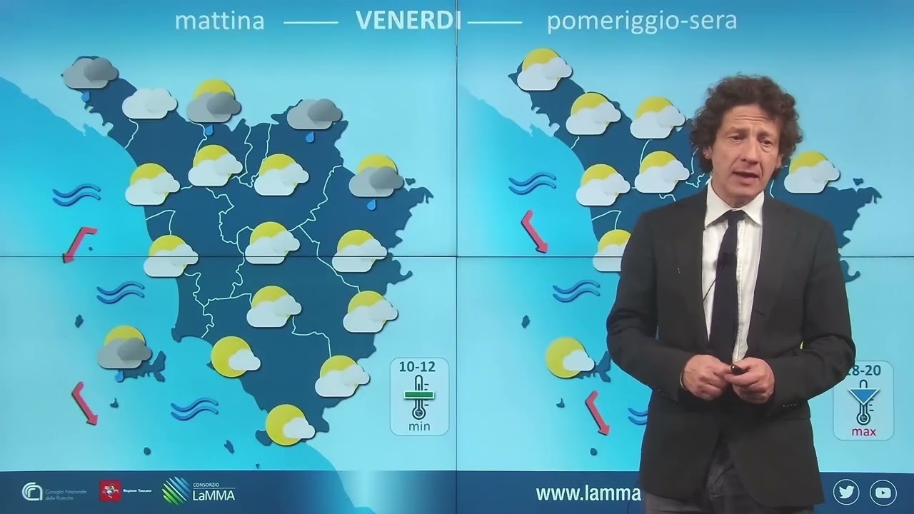 Le condizioni meteo di oggi in Toscana - maltempo e allerta arancione