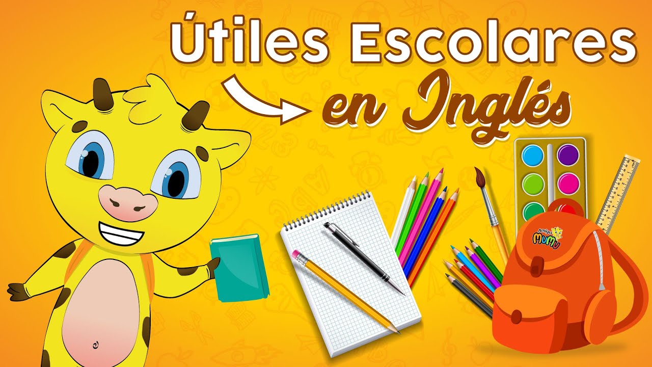 Útiles Escolares en Inglés | Inglês Para Niños