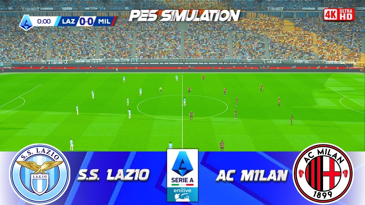 🔴Лацио против Милана | Матч итальянской Серии А 2025/26 | Геймплей PES 2021 | Столкновение Серии А