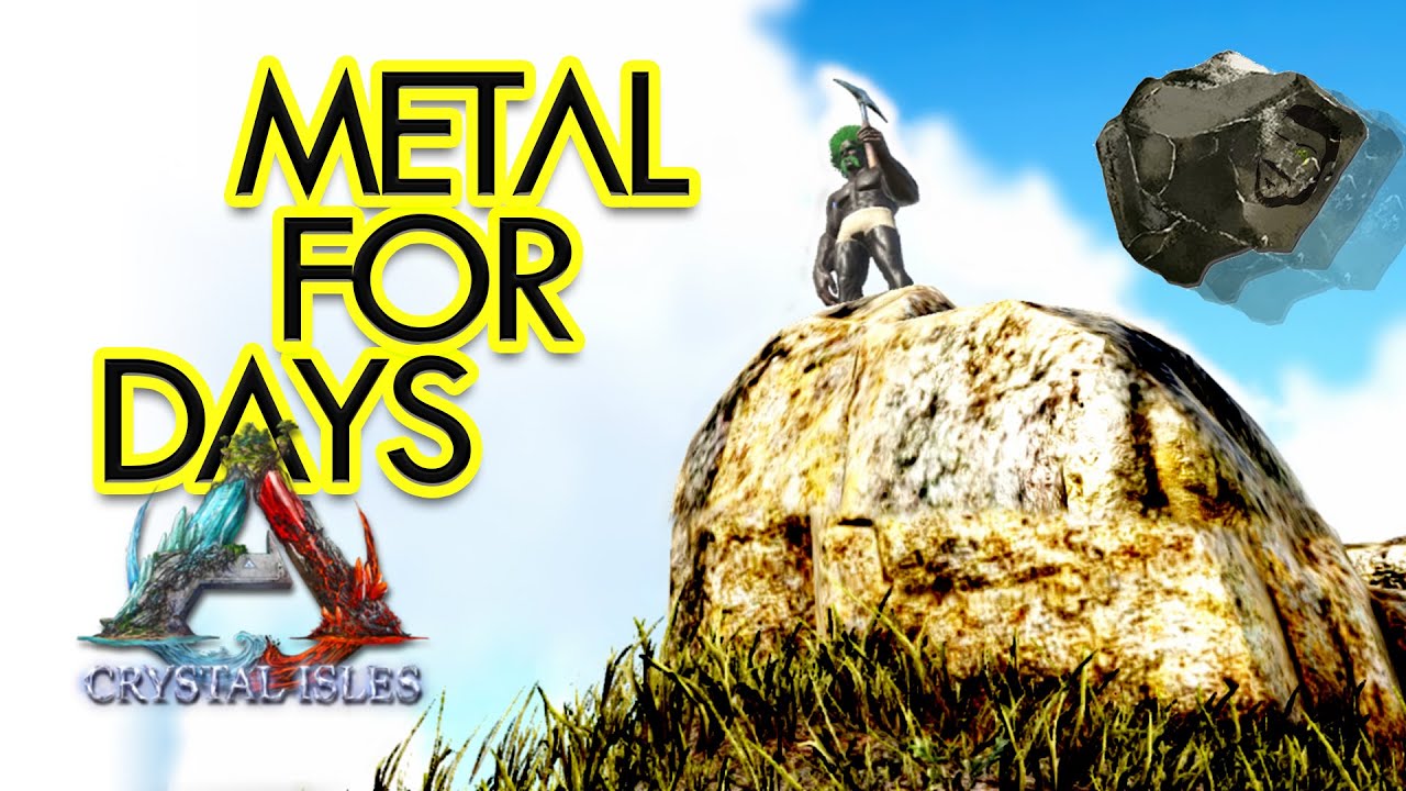 The BEST Place to Farm Metal on Crystal Isles in ARK Survival Evolved