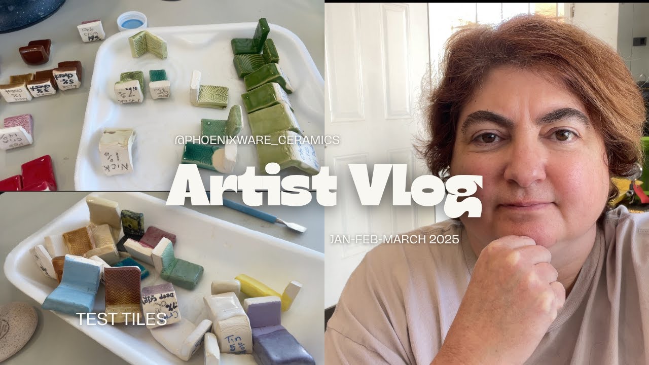 Artist VLOG Potter | Testing Glazes & Test Tiles | Jan-Feb-March 2025
