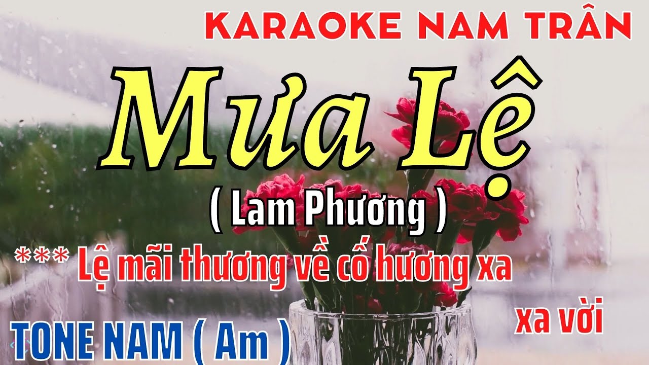 Karaoke Mưa Lệ Tone Nam | Nam Trân