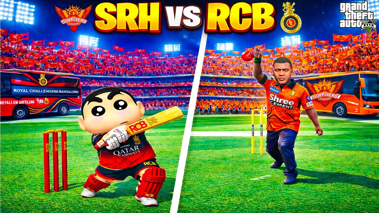 Shinchan&rsquo;s RCB vs SRH Franklin Teams IPL Match in GTA 5 Telugu