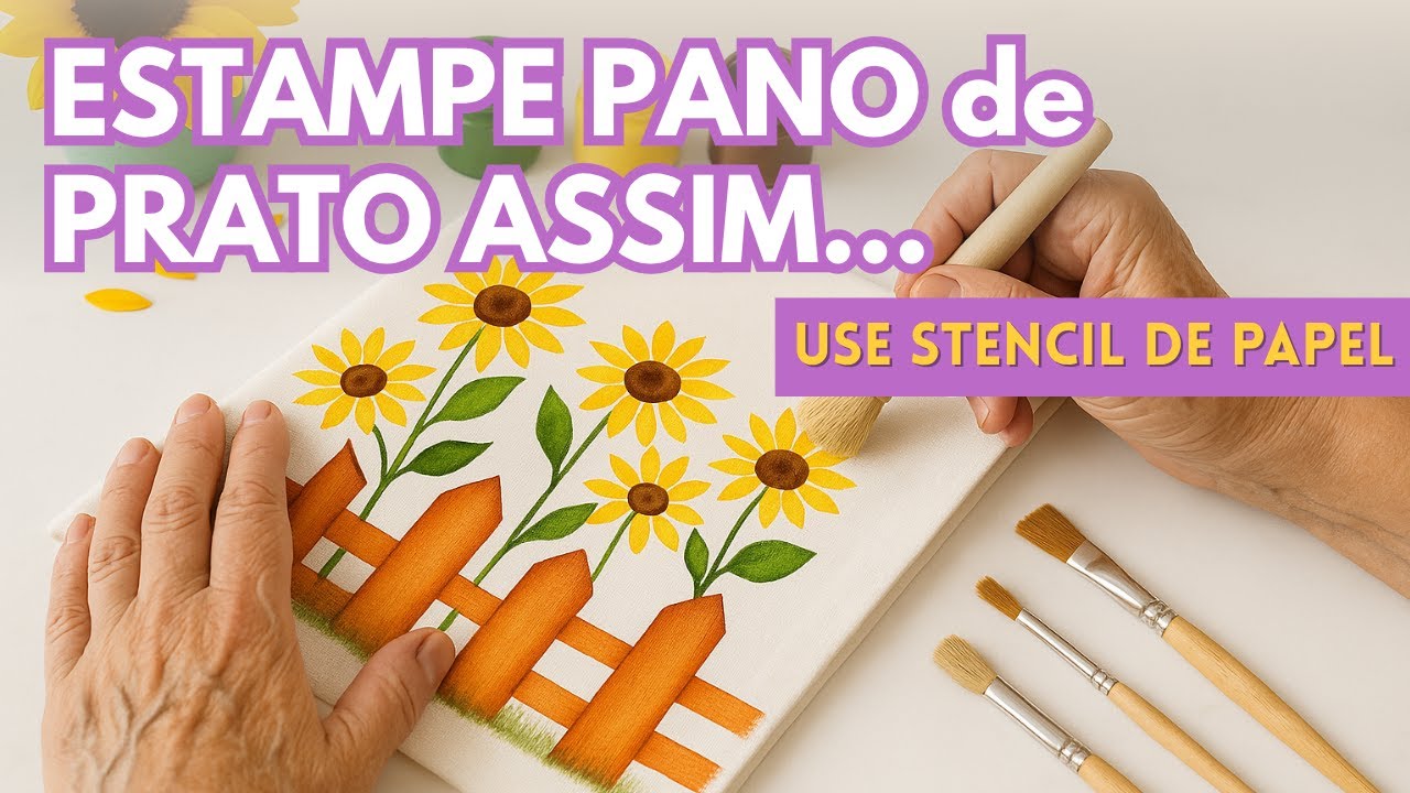 🌻 STENCIL DE GIRASSOL! PASSO A PASSO PARA RESULTADOS INCRÍVEIS