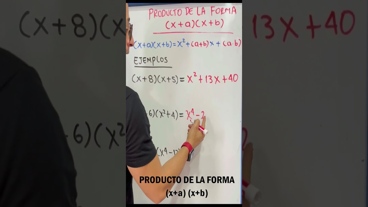 EJEMPLO DEL PRODUCTO NOTABLE DE LA FORMA (X+A)(X+B) (PARTE 2) #maths #education #educacion #teacher