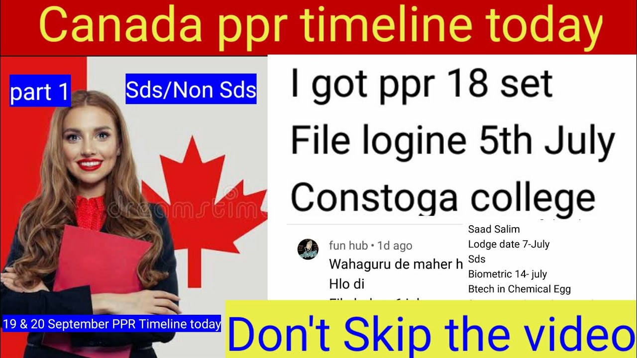 Canada PPR Update| Canada PPR Timeline today  | Bedi E Learning | PPR   September 19 & 20 part 1
