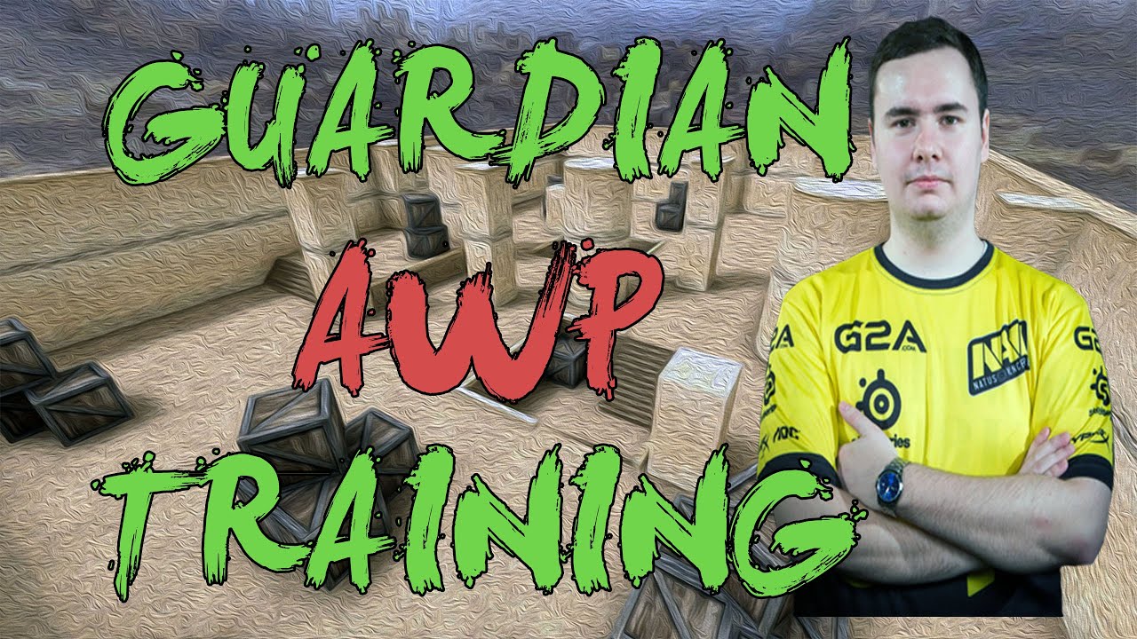 CSGO: Pro Training Na'Vi GuardiaN AWP training on awpcup_map2