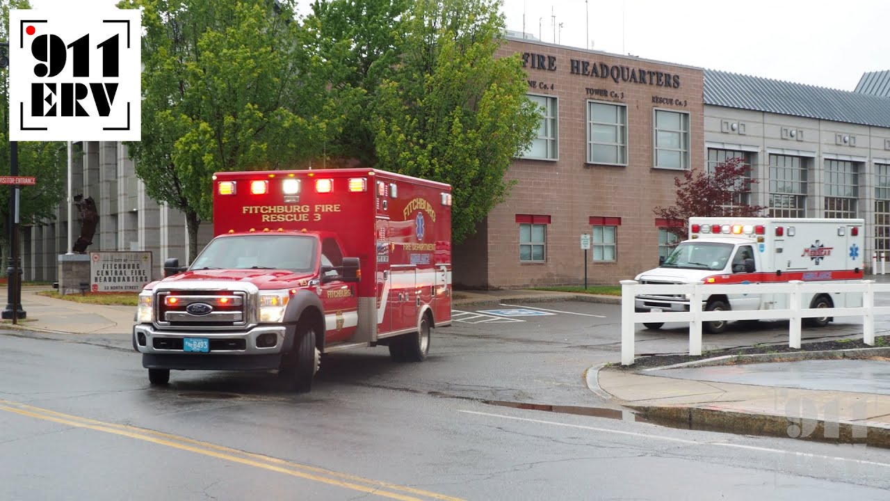 Fitchburg Fire Rescue 3 and MedStar Ambulance Medic 26 Responding