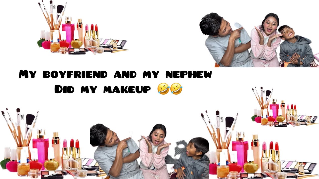 Pyn makeup I kenny bad jayden 🤣🤣 || my nephew and my boyfriend did my makeups 💄 challenge 🤣🤣||