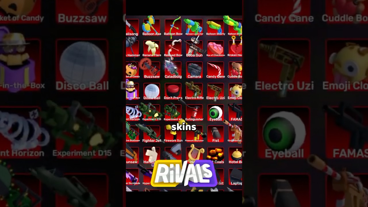 САМЫЙ КРУПНЫЙ РОЗЫГРЫШ... Бесплатные скины от Rivals #shorts #roblox #gaming