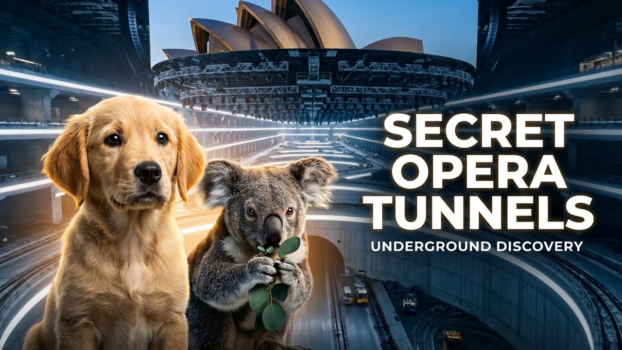 ✨🐾Secret Tunnels Beneath Sydney Opera House🐶🐨 | Golden Puppy & Baby Koala💛
