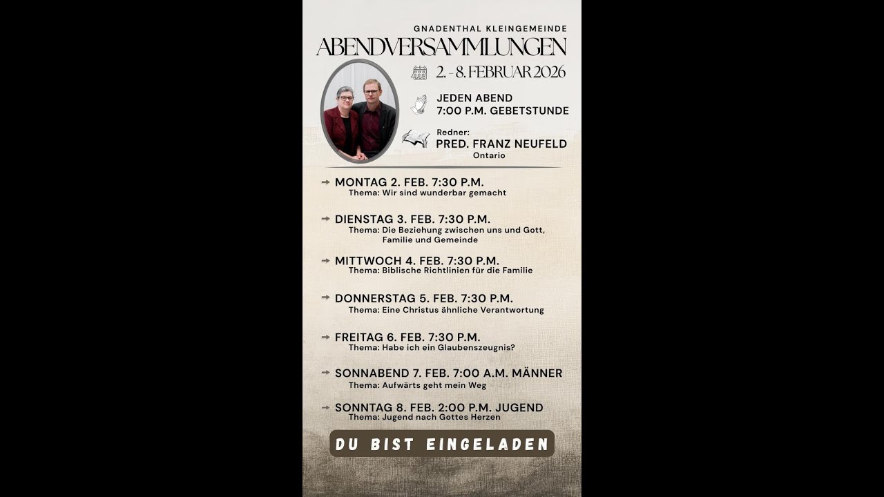 Erweckungsversammlung Gnadenthal Kirche 02-02-2026