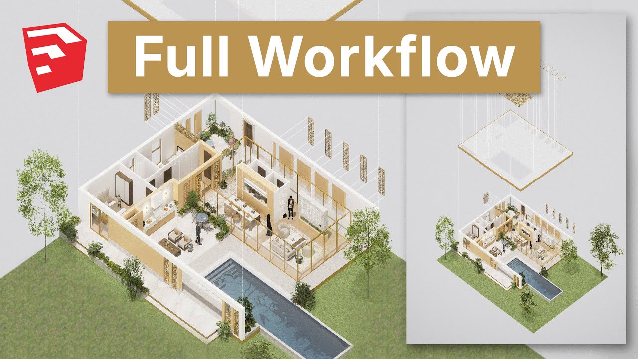 Concept Diagram Architecture | Axonometric Drawing Architecture Tutorial