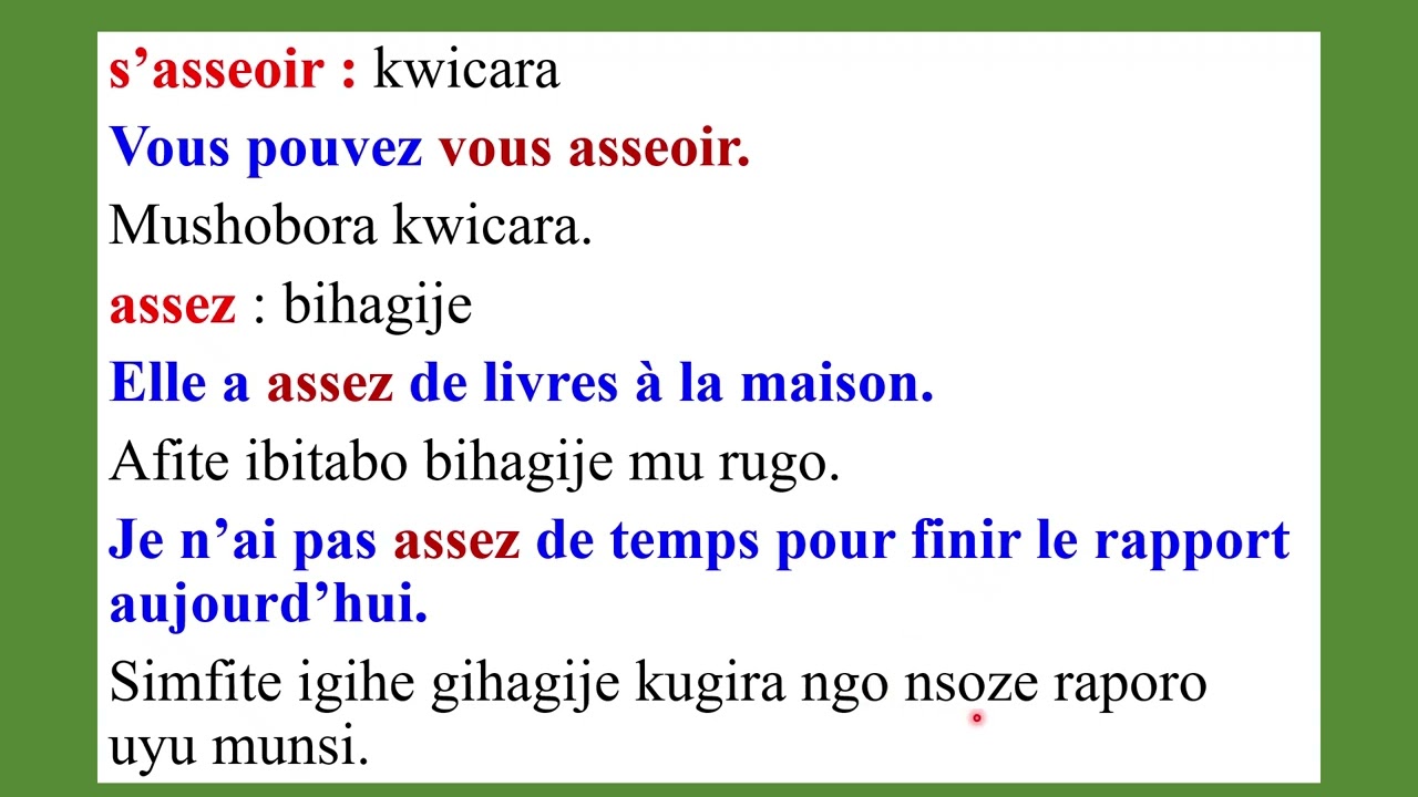 FRANCAIS 11 - Amagambo N' Interuro 400 Mu Gifaransa N' Ikinyarwanda
