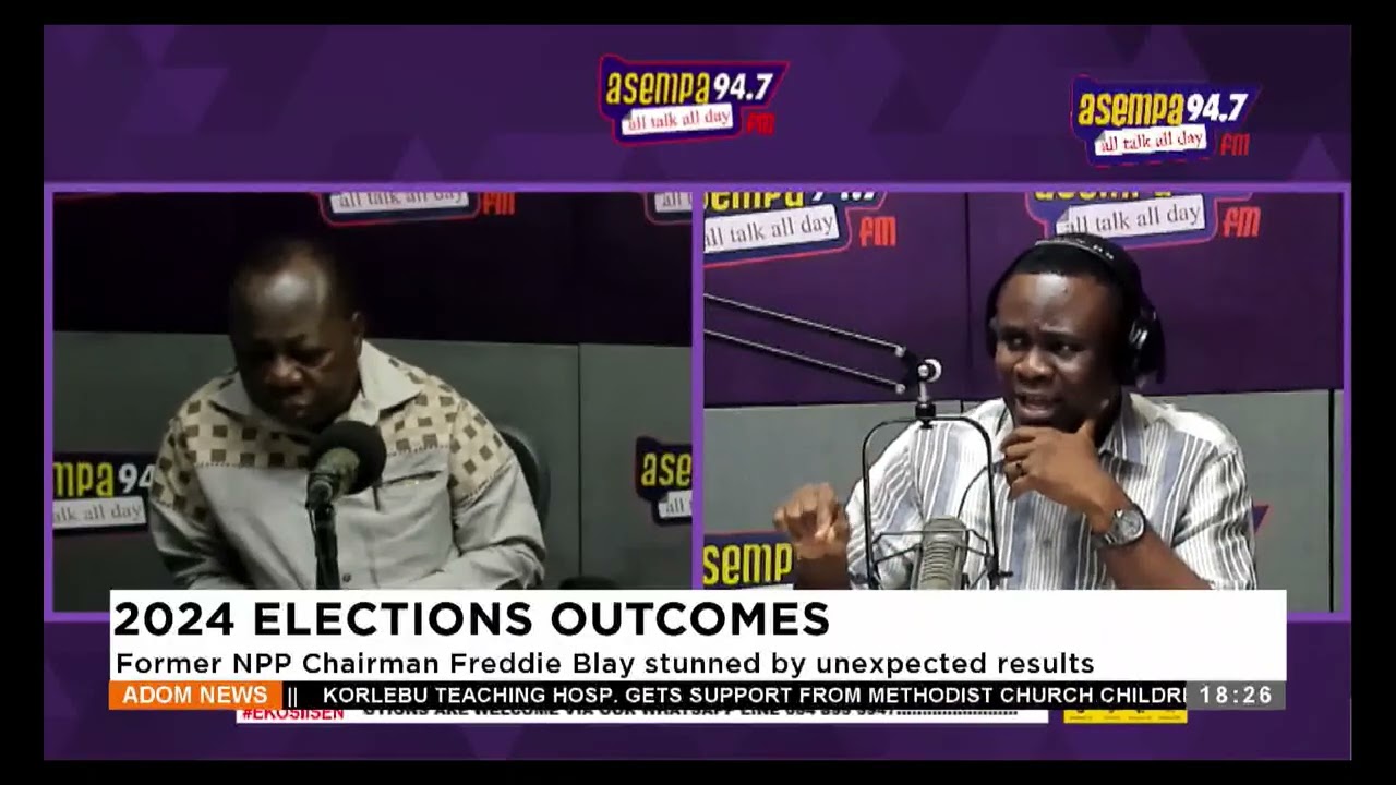 Former NPP Chairmen Freddie Blay stunned by unexpected results - Evening News on Adom TV (23-12-24)