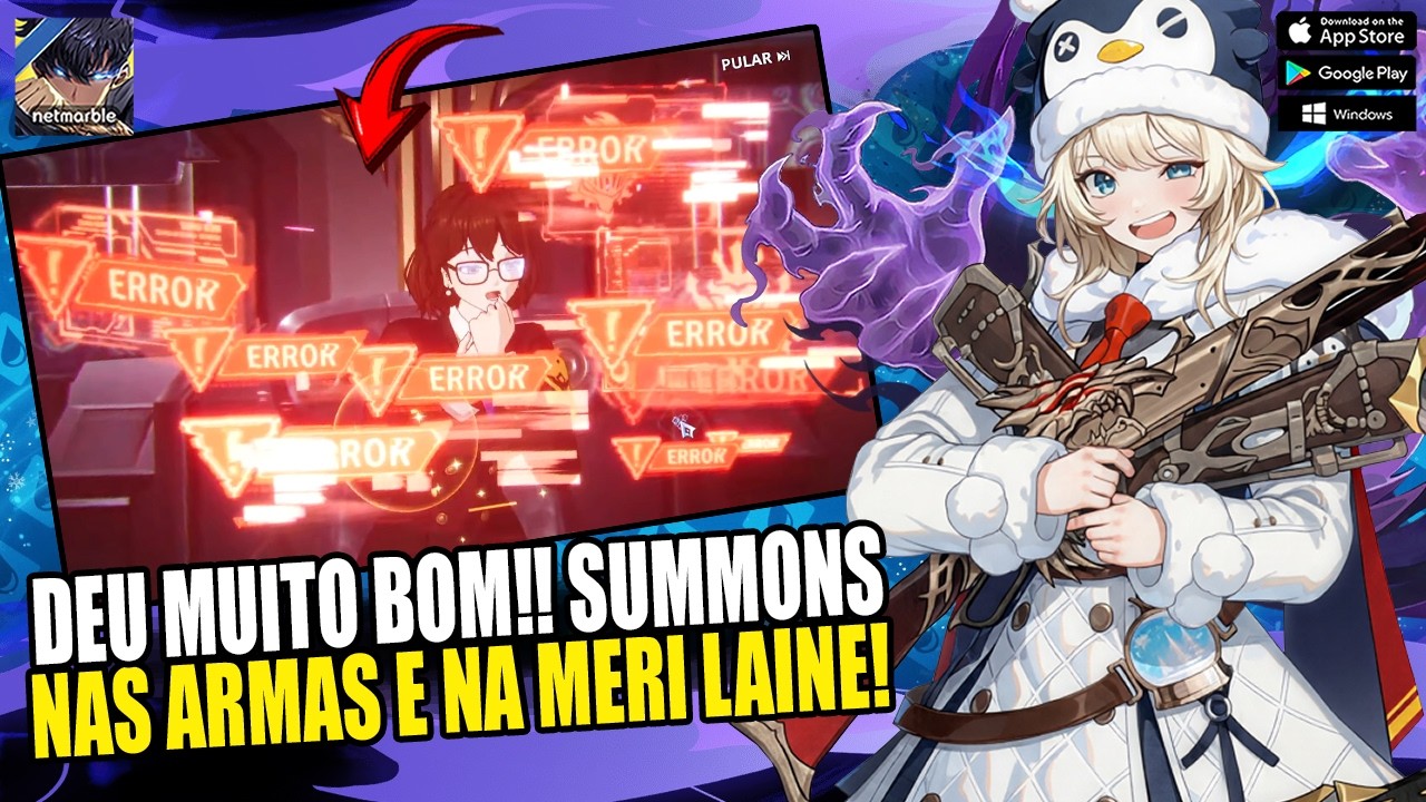 SUMMONS NA MERI LAINE E NAS ARMAS DE TREVAS - CONTA MAIN - SOLO LEVELING ARISE