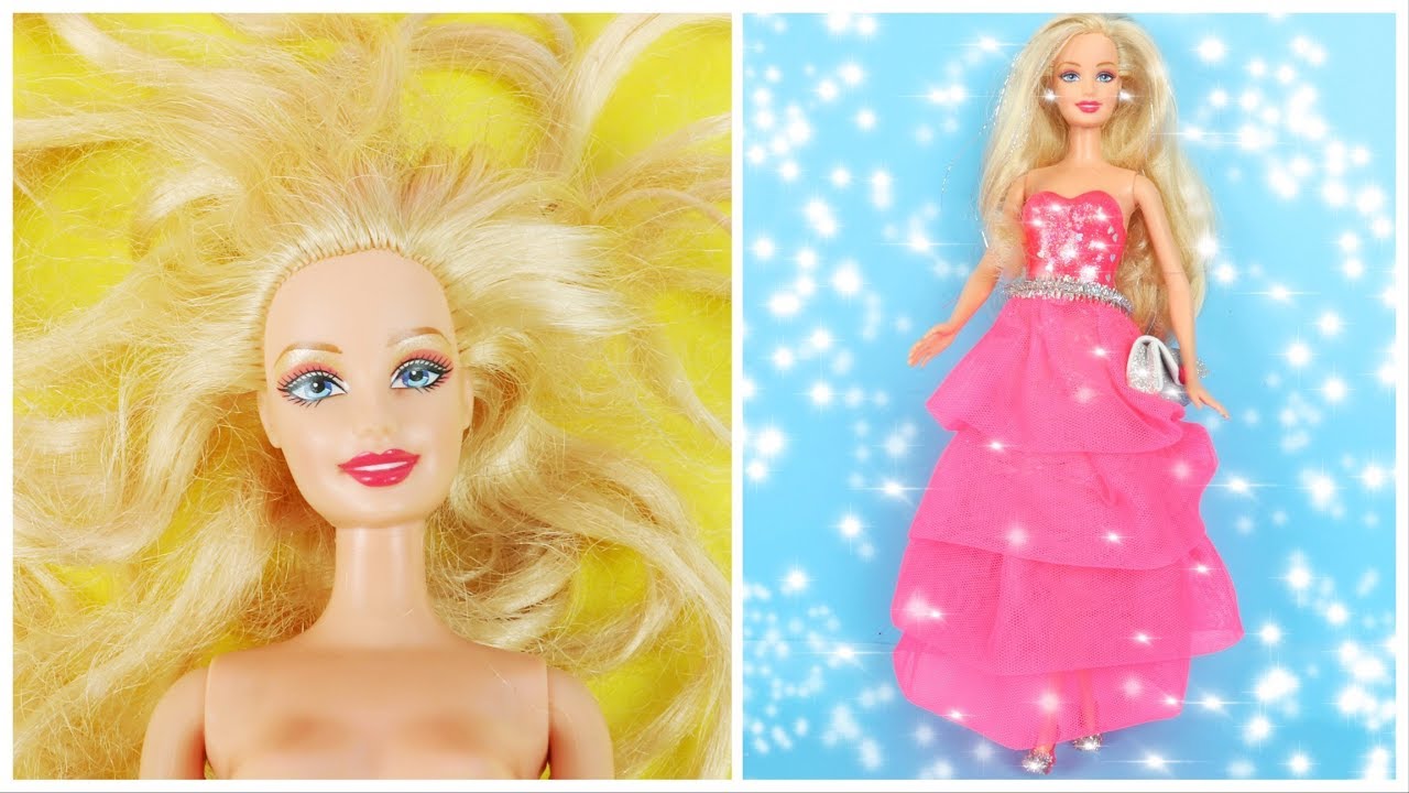 CLEVER BARBIE HACKS AND CRAFTS ~ DIY DOLL TRANSFORMATIONS; Barbie Hairstyles, Clothes, Shoes and Bag