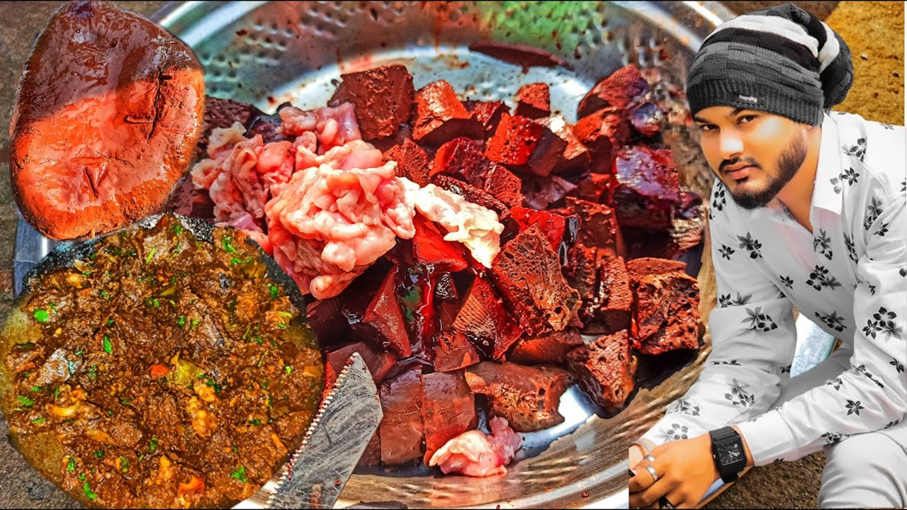 Goat Blood Recipe//Mutton Blood Recipe//खसी का ब्लड रेसिपी Vlog😋