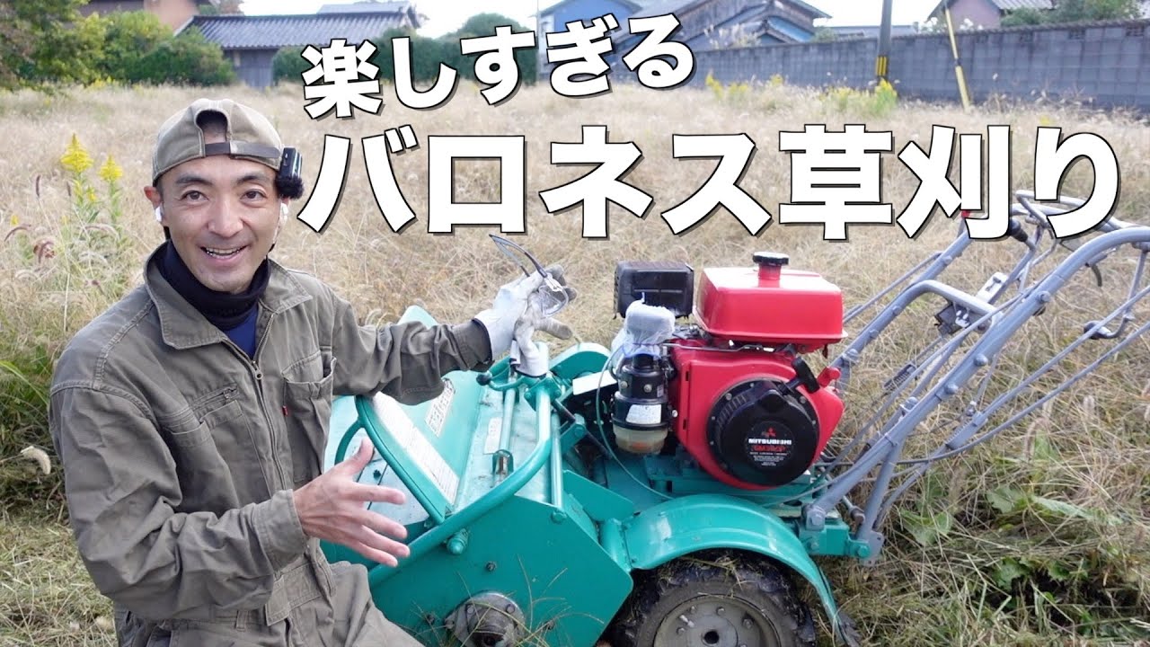 【草刈り】整備してご機嫌になったハンマーナイフモアで畑の草刈り
