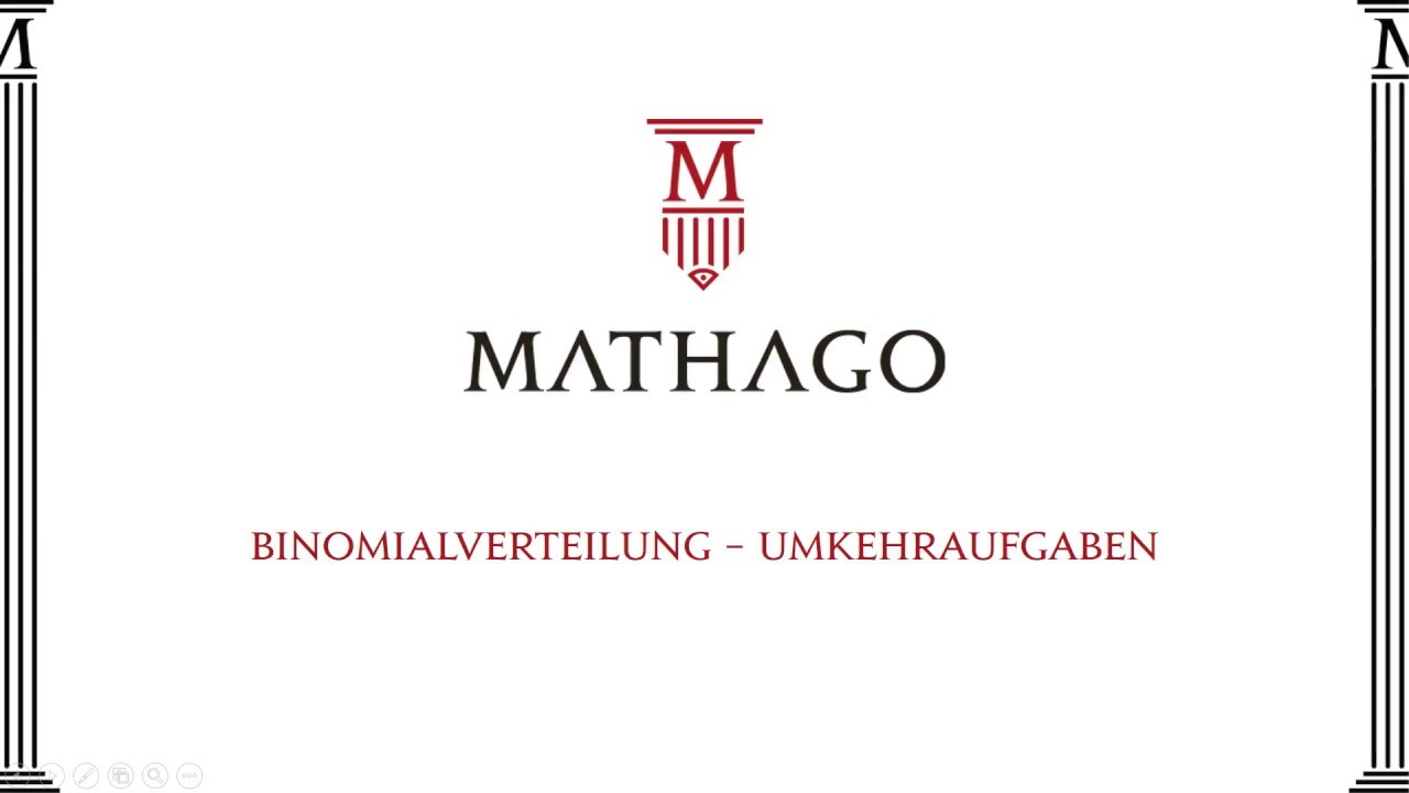 Binomialverteilung Umkehraufgaben - Mathago
