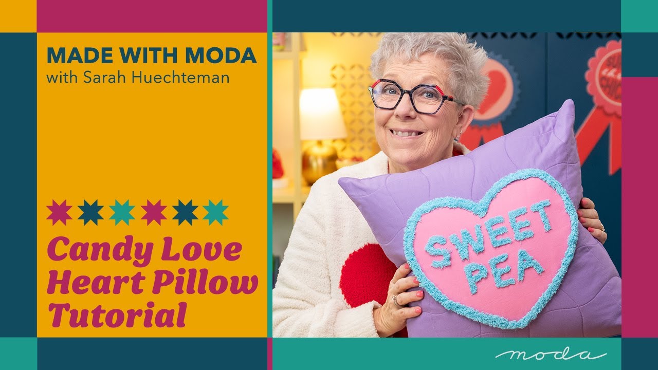 Valentine Pillow Tutorial | Candy Love Heart Pillow with Chenille-It