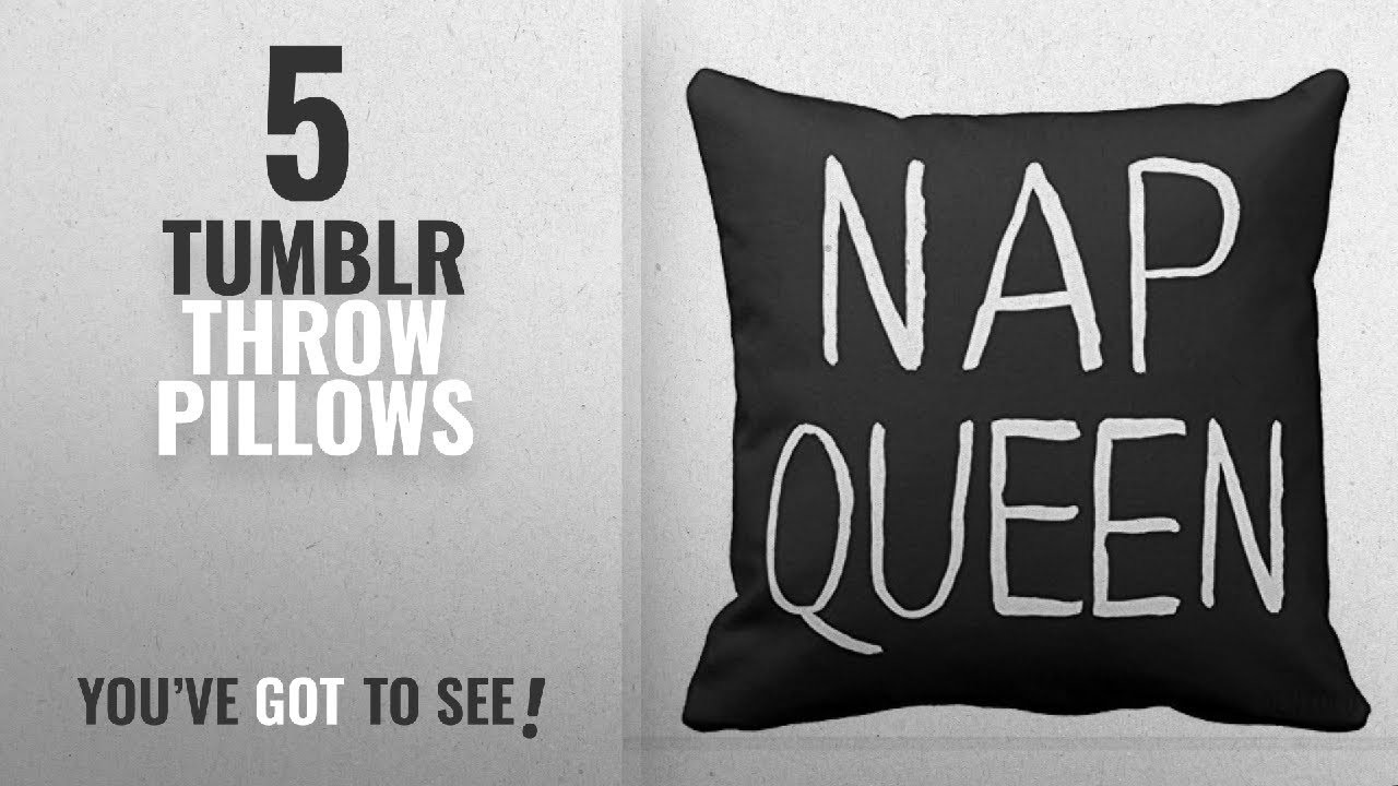 Top 10 Tumblr Throw Pillows [Winter 2018 ]: GENYOLO Nap Queen Pillow Black and White (16x16, Full