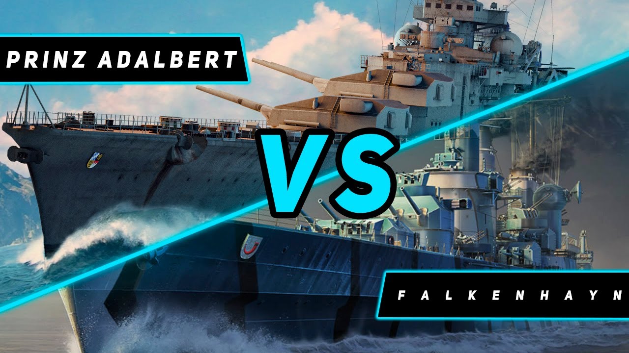 КРЕЙСЕР PRINZ ADALBERT VS FALKENHAYN! ЧТО СИЛЬНЕЕ? VKPLAY TWITCH TROVO YOUTUBE WORLD OF WARSHIPS