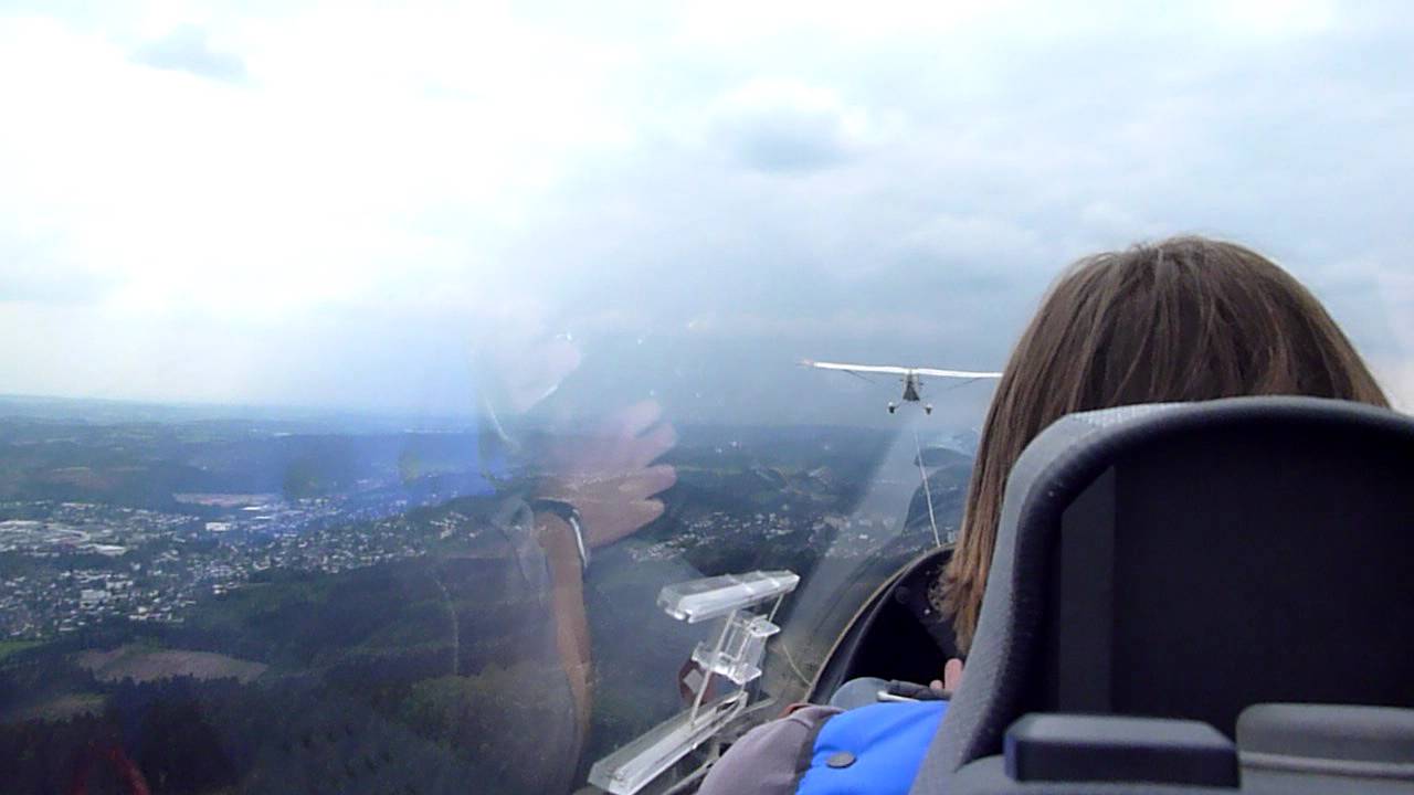 Start im Segelflugzeug 
