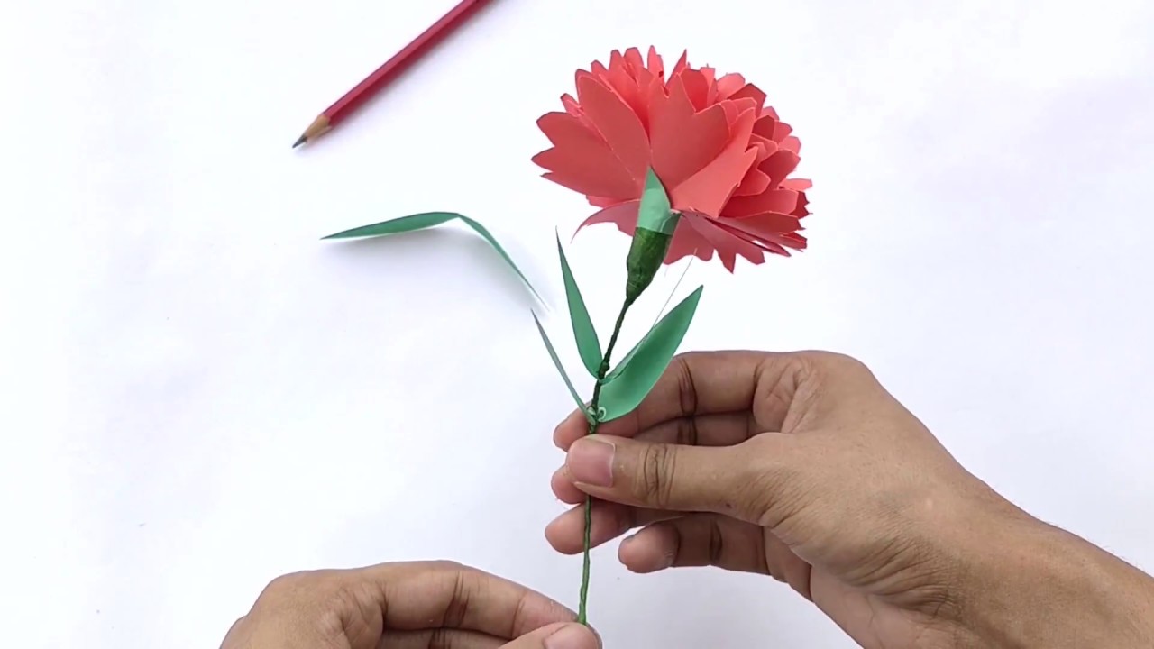 How To Make Flowers With Paper | Carnation Flowers