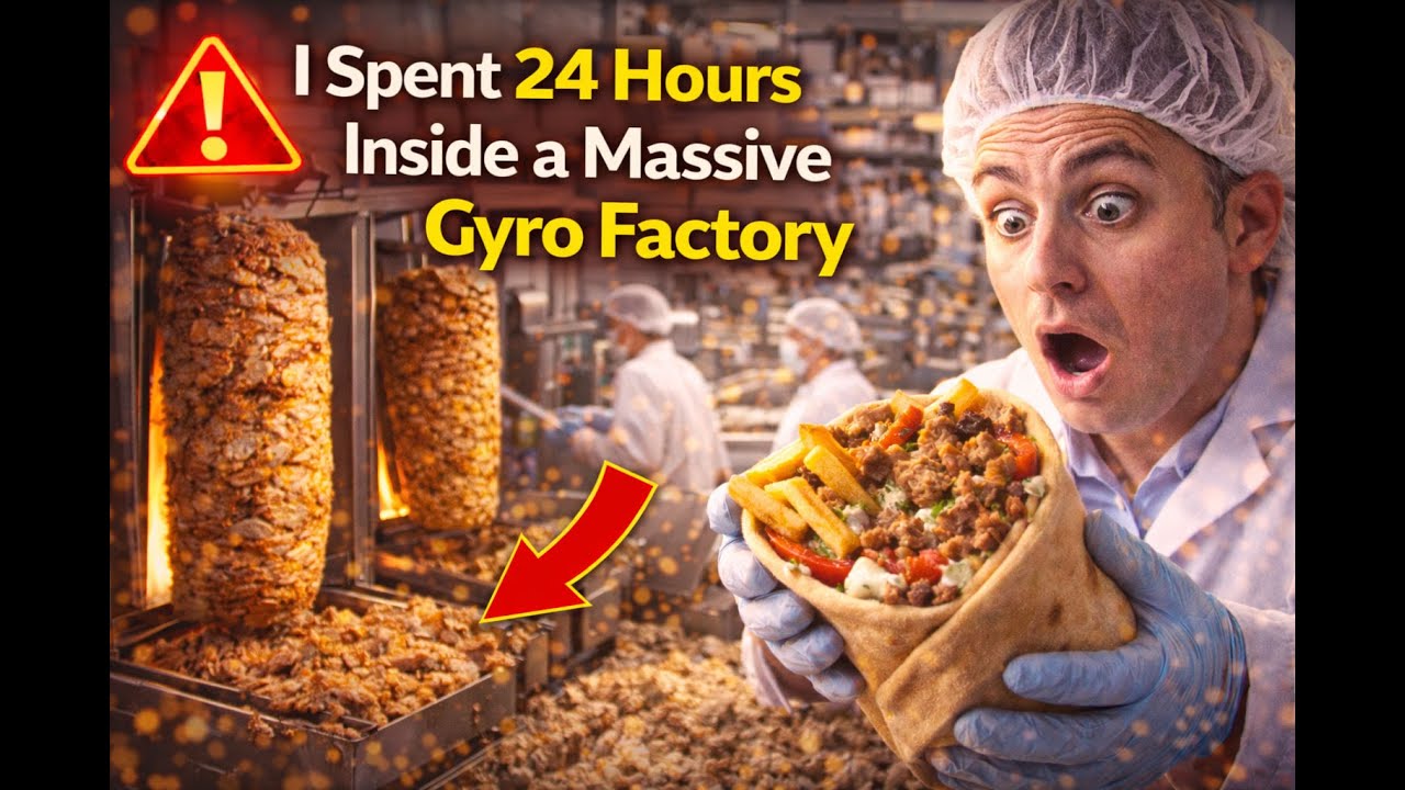 I Spent 24 Hours Inside a Massive Gyro Factory to See How They're REALLY Made