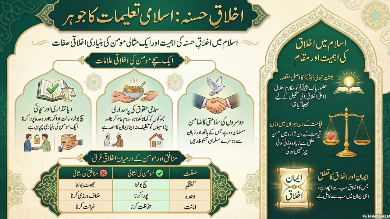 ااخلاقِ حسنہ akhlaq e Hasana  جماعت نہم آغا خان بورڈ