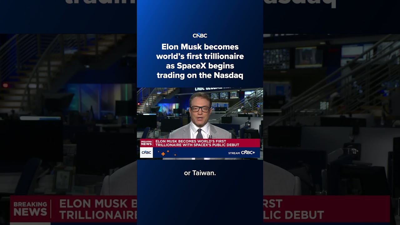 Илон Маск стал первым в мире триллионером после начала торгов акциями SpaceX на бирже Nasdaq.