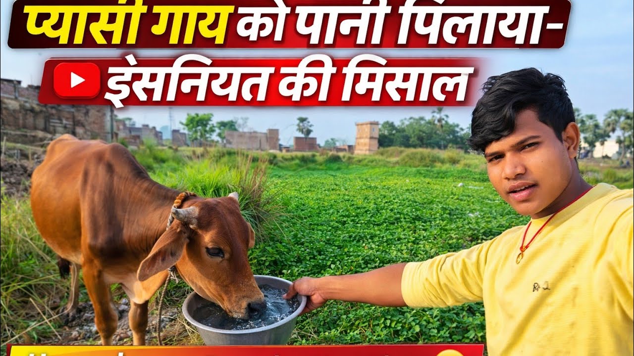 प्यासी गाय को पानी पिलाया 🐄💧 | इंसानियत की सच्ची मिसाल ❤️ | Heeravlogger Everyday Vlogs