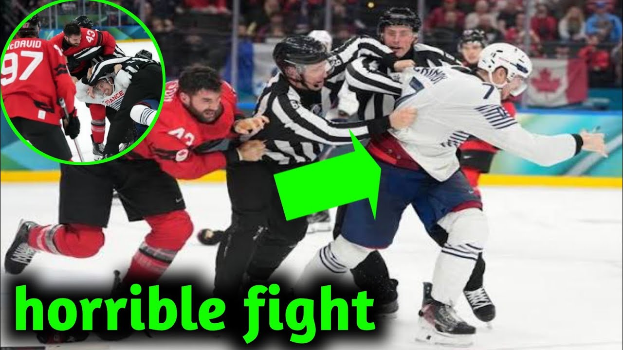 Nathan MacKinnon Big Hit vs France | Canada vs France Hockey Highlights | Winter Olympics 2026