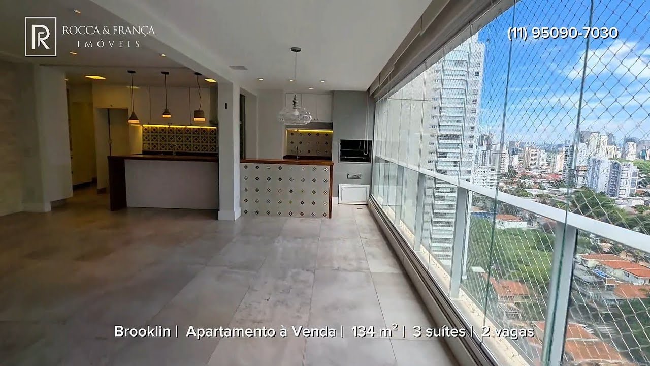 Apartamento à venda no Brooklin com 134 m² |  3 suítes l 02 vagas l lazer completo