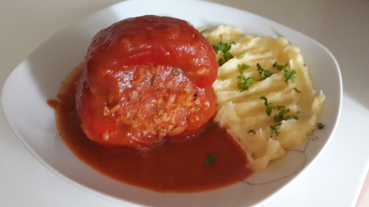 ~PUNJENA PAPRIKA NA MOJ  NAČIN~(VEGAN)~GEFÜLTE PAPRIKA~STUFFED PEPPERS