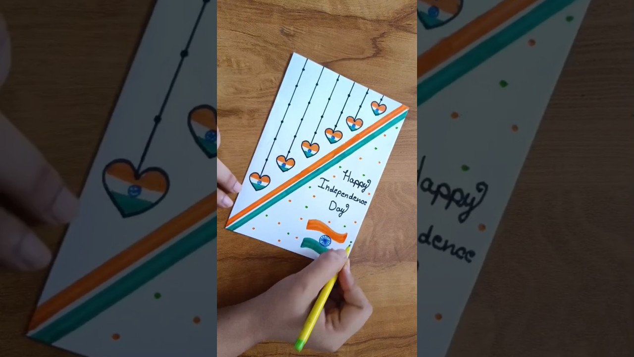 🇮🇳Independence day greeting card 😍 #independenceday #15august #greetingcard #independenceday2025