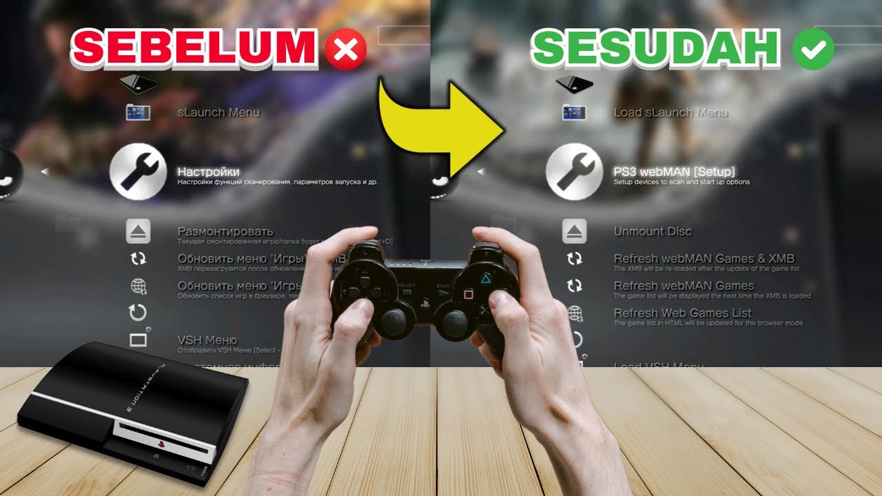CARA Mengubah Bahasa webMAN Games PS3‼️