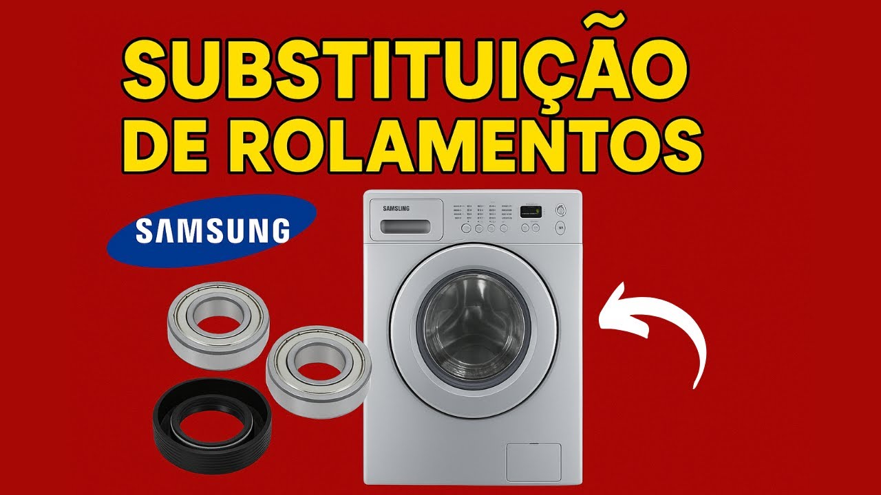 Substituição de rolamentos de máquina de lavar roupa Samsung