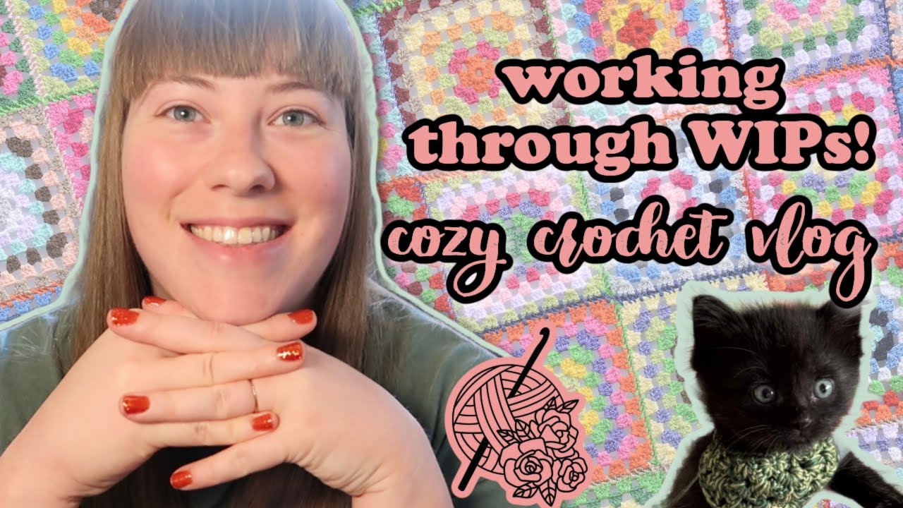 working through my WIPS | cozy crochet vlog | making a mandala | from plarn to crochet thread!